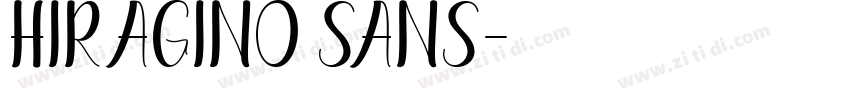 Hiragino Sans字体转换